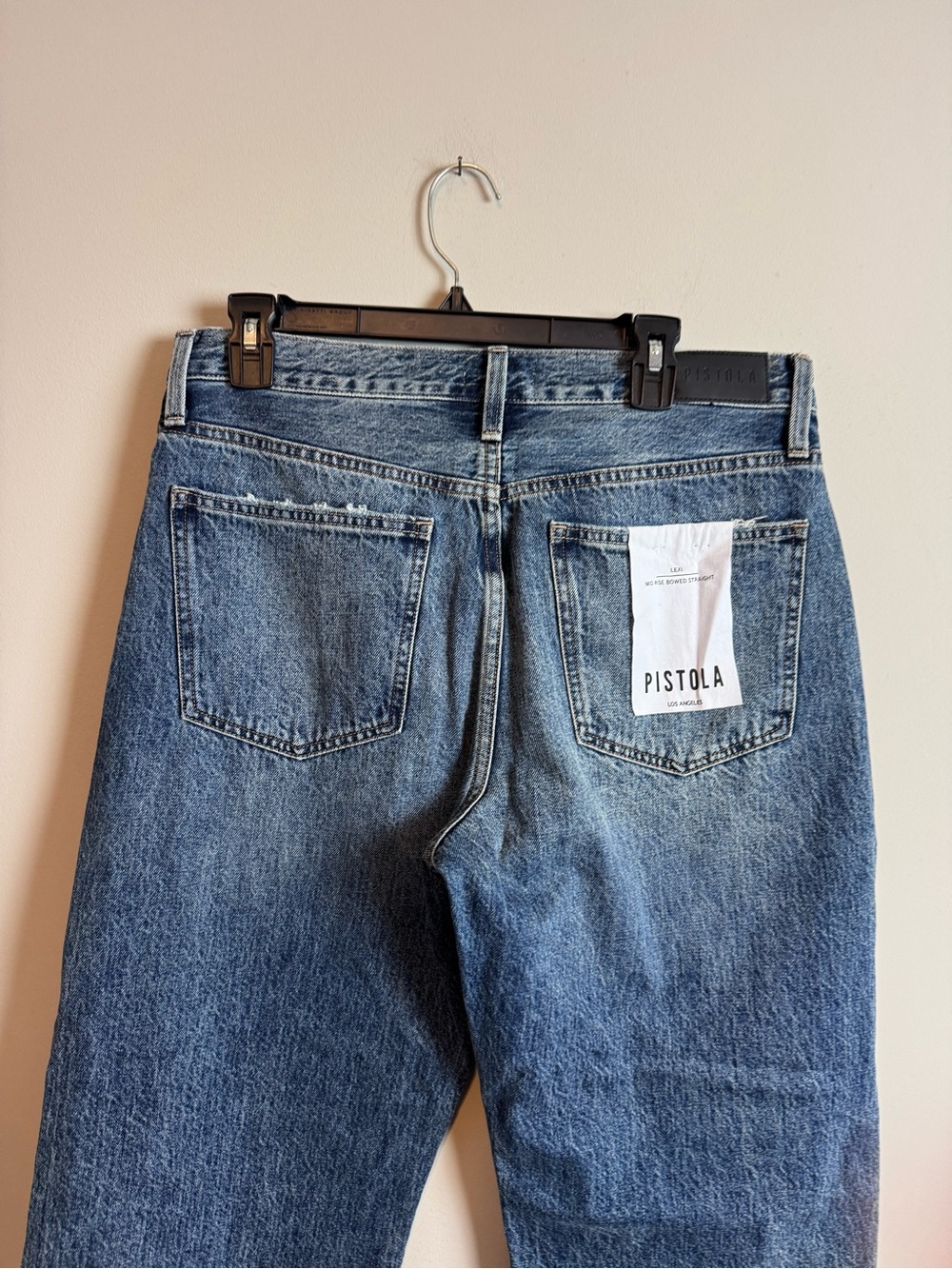 NWT Pistola Lexi Mid Rise Bowed Straight In Artisan Jeans 30 - Picture 10 of 11
